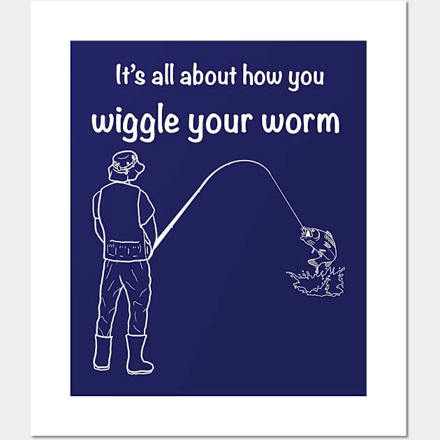 Wiggle your Worm (white) Wall Art by Reiss's Pieces